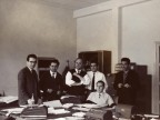 Giuseppe Torri con i colleghi dell'ufficio del personale.