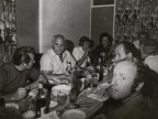Giuseppe Boffetti durante una cena con i colleghi.