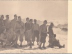 Achille Bernardi con alcuni colleghi della Dalmine in vetta all'Adamello. 1950
