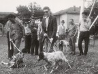 Partecipanti alla gara di caccia con cani.